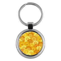 Flower Sunflower Floral Beauty Sexy Key Chains (round) 