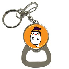 Halloween Ghost Orange Button Necklaces by Mariart