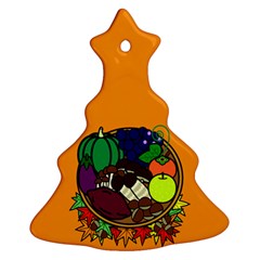 Healthy Vegetables Food Christmas Tree Ornament (two Sides) by Mariart