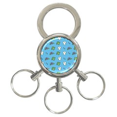 Frog Ghost Rain Flower Green Animals 3-Ring Key Chains