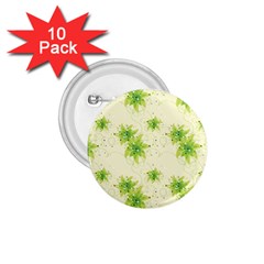 Leaf Green Star Beauty 1 75  Buttons (10 Pack)