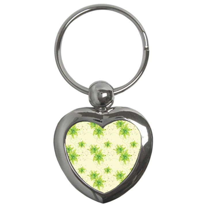 Leaf Green Star Beauty Key Chains (Heart) 