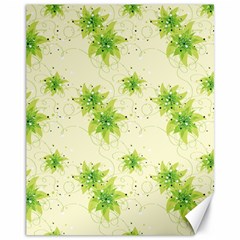Leaf Green Star Beauty Canvas 11  X 14   by Mariart