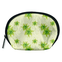 Leaf Green Star Beauty Accessory Pouches (medium)  by Mariart