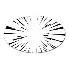 Line Black Sun Arrow Oval Magnet by Mariart