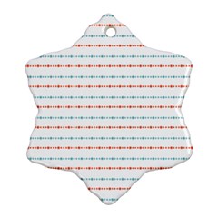Line Polka Dots Blue Red Sexy Ornament (snowflake)