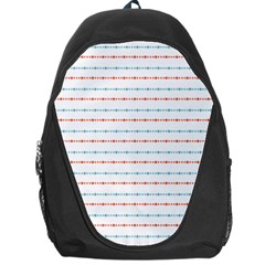 Line Polka Dots Blue Red Sexy Backpack Bag by Mariart