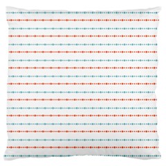 Line Polka Dots Blue Red Sexy Large Flano Cushion Case (two Sides)