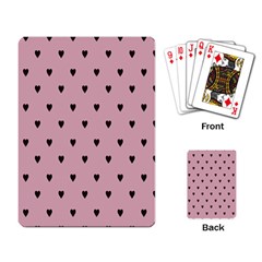 Love Black Pink Valentine Playing Card by Mariart