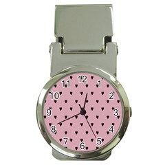 Love Black Pink Valentine Money Clip Watches