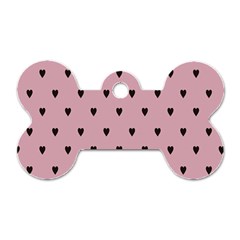 Love Black Pink Valentine Dog Tag Bone (one Side) by Mariart