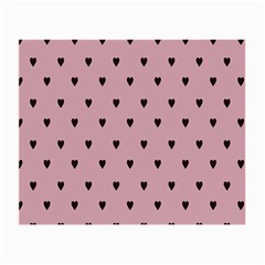 Love Black Pink Valentine Small Glasses Cloth (2-side) by Mariart