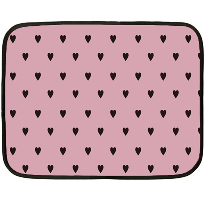 Love Black Pink Valentine Fleece Blanket (Mini)