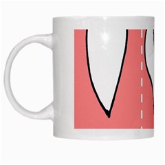 Love Heart Valentine Pink White Sexy White Mugs