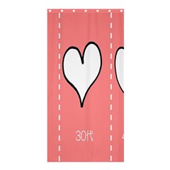 Love Heart Valentine Pink White Sexy Shower Curtain 36  X 72  (stall) 