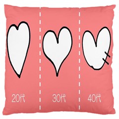 Love Heart Valentine Pink White Sexy Large Cushion Case (two Sides)