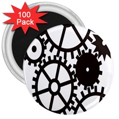 Machine Iron Maintenance 3  Magnets (100 Pack)