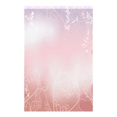 Love Heart Pink Valentine Flower Leaf Shower Curtain 48  X 72  (small) 