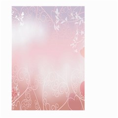 Love Heart Pink Valentine Flower Leaf Large Garden Flag (two Sides)