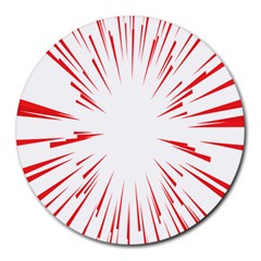 Line Red Sun Arrow Round Mousepads by Mariart