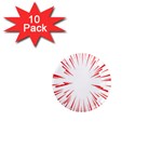 Line Red Sun Arrow 1  Mini Magnet (10 pack)  Front