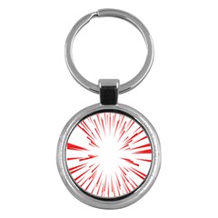 Line Red Sun Arrow Key Chains (round) 