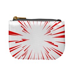 Line Red Sun Arrow Mini Coin Purses by Mariart