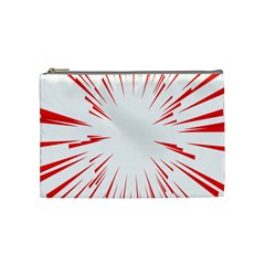 Line Red Sun Arrow Cosmetic Bag (medium)  by Mariart