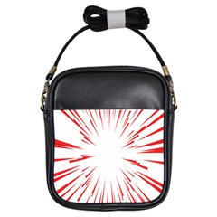 Line Red Sun Arrow Girls Sling Bags by Mariart