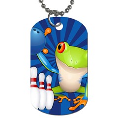 Tree Frog Bowling Dog Tag (two Sides) by crcustomgifts