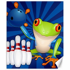 Tree Frog Bowling Canvas 8  X 10  by crcustomgifts