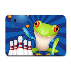 Tree Frog Bowling Small Doormat  by crcustomgifts