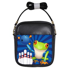 Tree Frog Bowling Girls Sling Bags by crcustomgifts