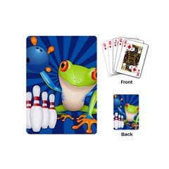 Tree Frog Bowling Playing Cards (mini)  by crcustomgifts