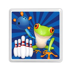 Tree Frog Bowling Memory Card Reader (square)  by crcustomgifts