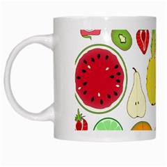 Mango Fruit Pieces Watermelon Dragon Passion Fruit Apple Strawberry Pineapple Melon White Mugs by Mariart