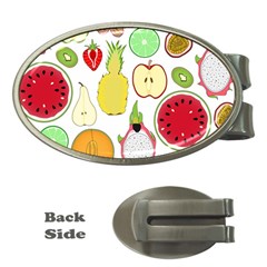 Mango Fruit Pieces Watermelon Dragon Passion Fruit Apple Strawberry Pineapple Melon Money Clips (oval) 