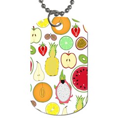 Mango Fruit Pieces Watermelon Dragon Passion Fruit Apple Strawberry Pineapple Melon Dog Tag (two Sides) by Mariart