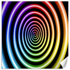Hypnotic Circle Rainbow Canvas 12  X 12  