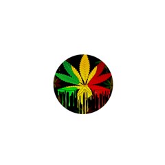 Marijuana Cannabis Rainbow Love Green Yellow Red Black 1  Mini Magnets