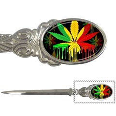 Marijuana Cannabis Rainbow Love Green Yellow Red Black Letter Openers by Mariart