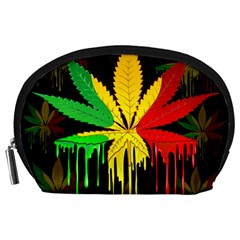 Marijuana Cannabis Rainbow Love Green Yellow Red Black Accessory Pouches (large) 