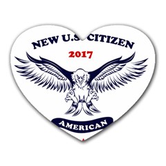 New U S  Citizen Eagle 2017  Heart Mousepads by crcustomgifts