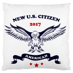 New U S  Citizen Eagle 2017  Large Flano Cushion Case (one Side) by crcustomgifts