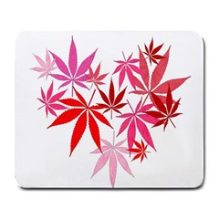 Marijuana Cannabis Rainbow Pink Love Heart Large Mousepads