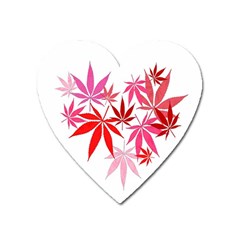 Marijuana Cannabis Rainbow Pink Love Heart Heart Magnet