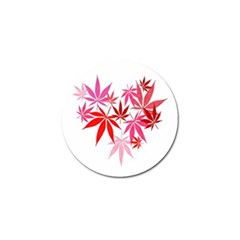 Marijuana Cannabis Rainbow Pink Love Heart Golf Ball Marker (10 Pack) by Mariart