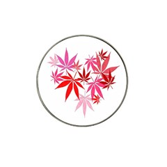 Marijuana Cannabis Rainbow Pink Love Heart Hat Clip Ball Marker by Mariart