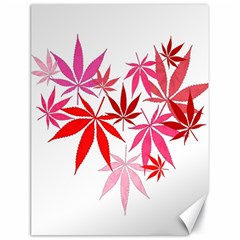 Marijuana Cannabis Rainbow Pink Love Heart Canvas 18  x 24  