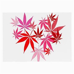 Marijuana Cannabis Rainbow Pink Love Heart Large Glasses Cloth (2-Side)